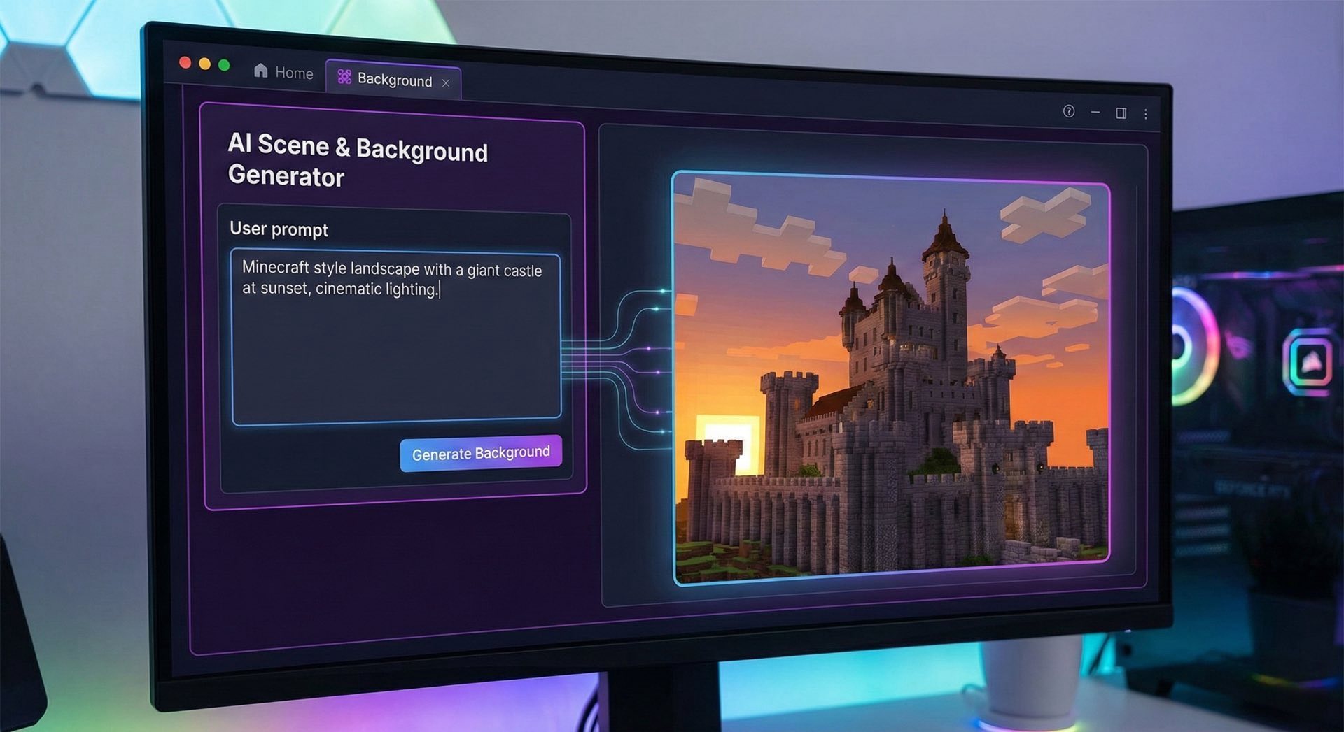 AI Scene & Background Generator